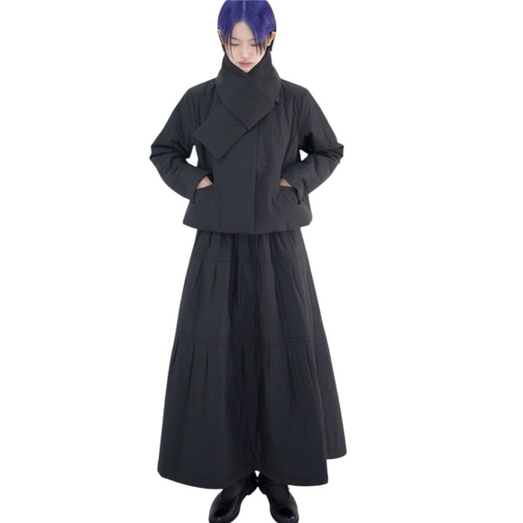 Eunoia Women’s Black Free Size Button Padding Jacket NWOT - Picture 5 of 12